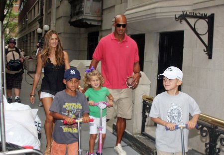 NFL Baller Jason Taylor And His Family Spotted Taking A Stroll In New York City!