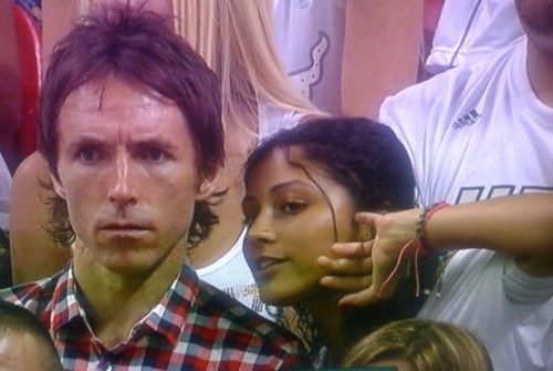 NBA Star Steve Nash Spotted With His Young Lady Friend At Game 2 of NBA Finals.