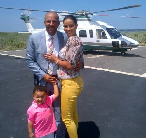 Jason Kidd, Wife Porschla Coleman And Son Touchdown In New York To Sign New Contract.