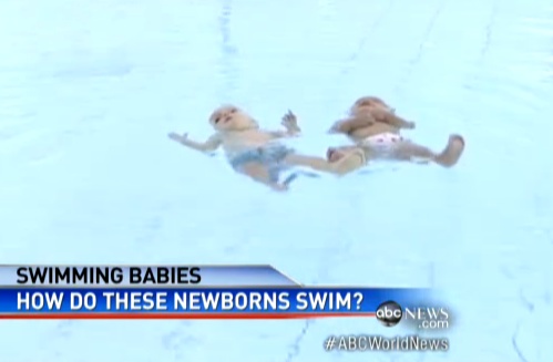Incredible: Watch These Twin 9-Month Old Babies Swimming In A Pool! [Video]
