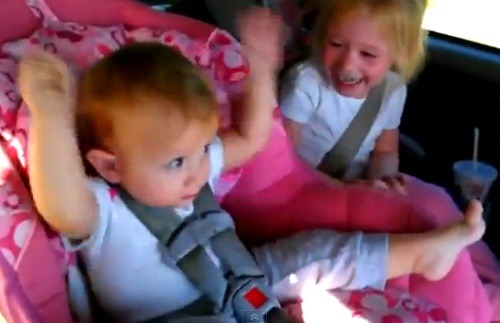 Too Cute: Baby Wakes Up And Starts Dancing To ‘Gangnam Style’ Song In Car. [Video]