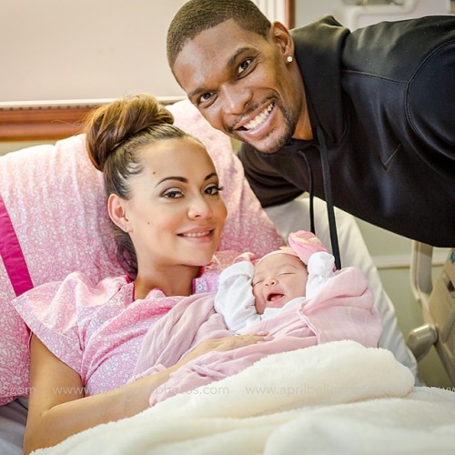 Congratulations: Chris & Adrienne Bosh Welcome Baby Girl Dylan Skye! [Photos]