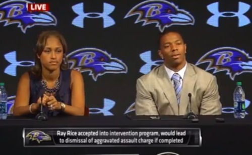 Ray Rice & Wife Janay Palmer Hold Press Conference Apologizing To Fans And Family For Their Public Domestic Altercation! [Video]
