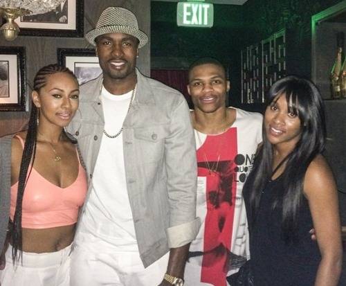 Double Date: Russell Westbrook And Fiance Nina Earl Hang Out With Keri Hilson & Serge Ibaka! [Photos]