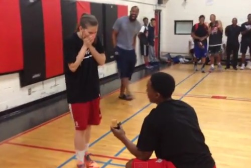 Watch: B-Ball Player Pulls Off Real Life ‘Love & Basketball’ Style Surprise Proposal! (Video)