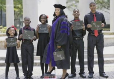 Inspiring: Former Homeless Mother Of Five Kids Graduates From Law School (Video)