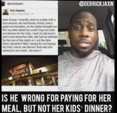 Your Thoughts? Is This Guy Wrong For Cutting A Date Short When The Woman Asked If He Could Buy Her Kids Some ‘To Go’ Meals! (Video)
