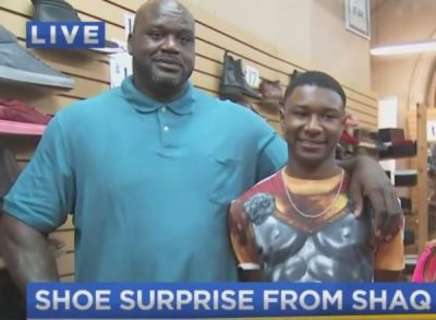 Shaquille O’Neal Buys 10 Pairs Of Shoes For Georgia Teen With Size 18 Feet (Video)